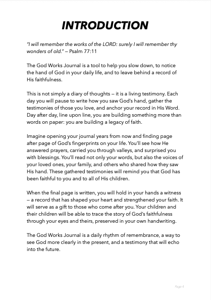 The God Works Journal