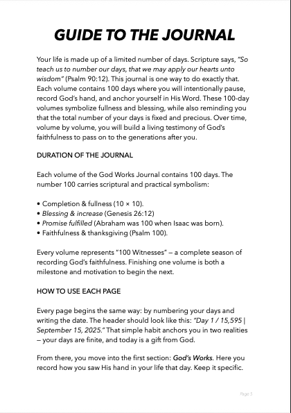 The God Works Journal